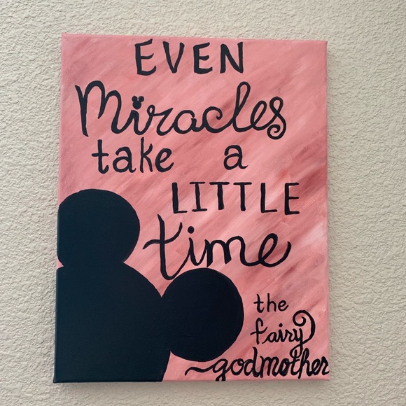 Other - Hand-Painted Disney Inspired Canvas Art